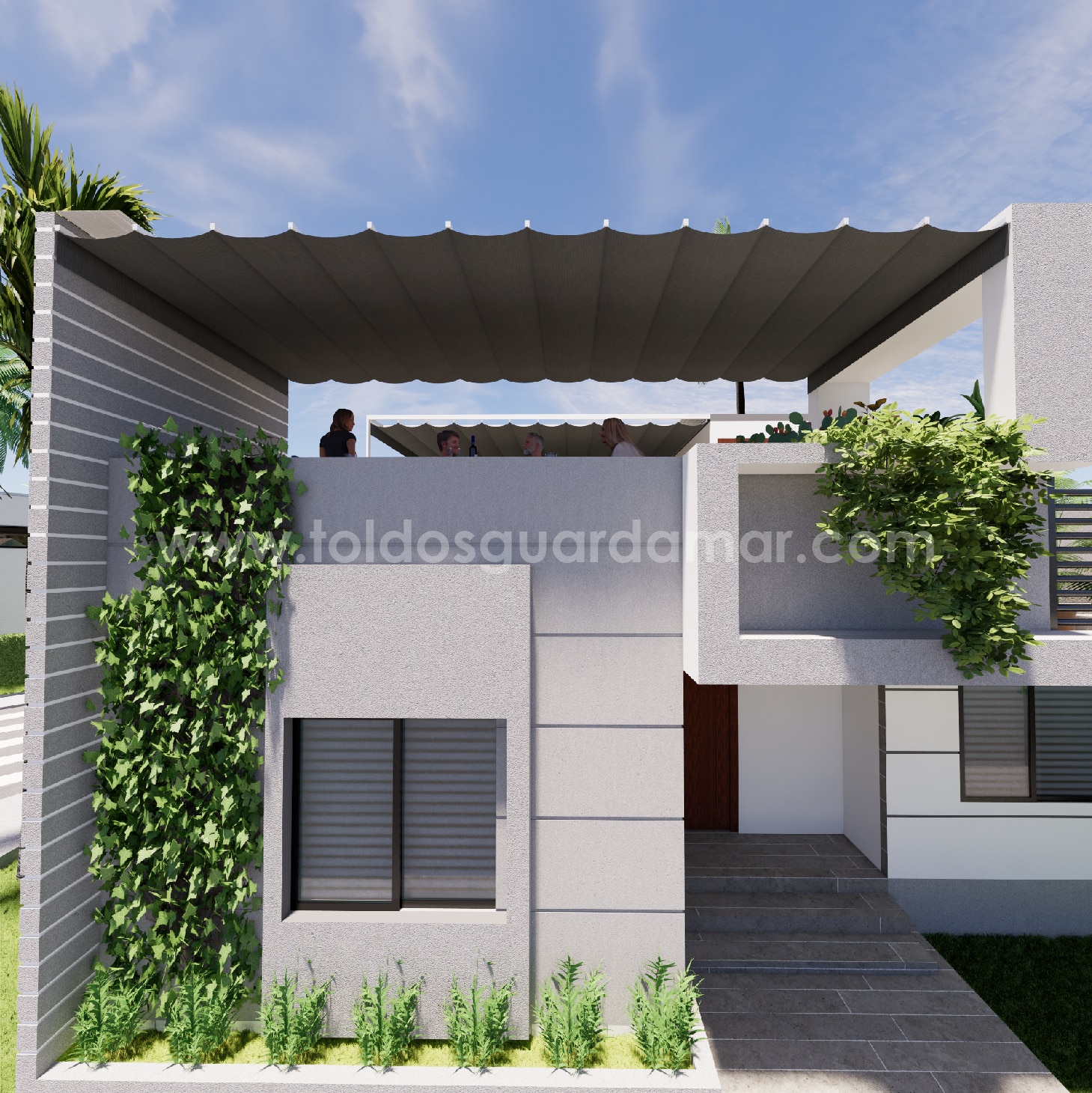 03 PERGOLA BETWEEN WALLS TOLDOS GUARDAMAR